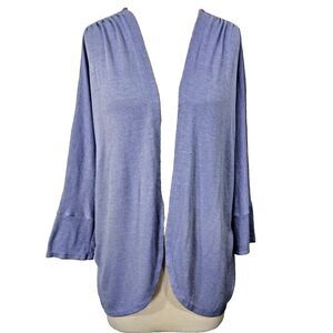 Northern Reflection Cardigan Sweater XL Stretch Soft Open Front Flowy Purple